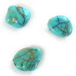 Plastic  Bead - Mixed Color Smooth Baroque Small 3 Part Mixed TURQUOISE MATRIX