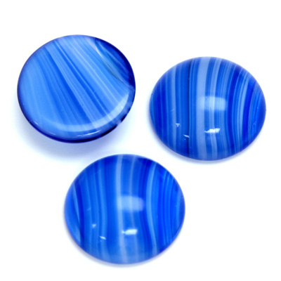 Glass Medium Dome Cabochon - Round 18MM PORPHYR SAPPHIRE