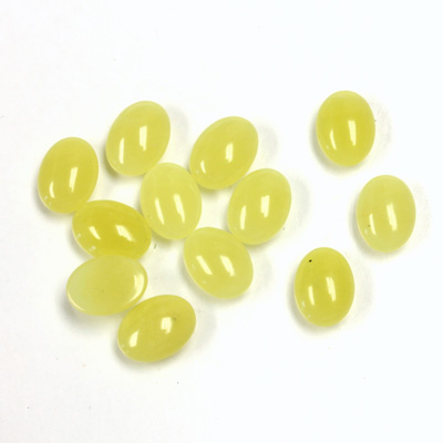 Gemstone Cabochon - Oval 08x6MM JADE OLIVE