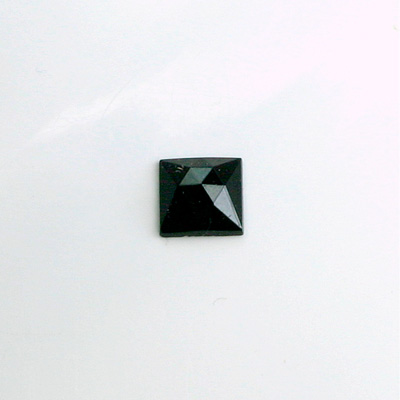 Glass Flat Back Opaque Rauten Rose - Square 08x8MM JET