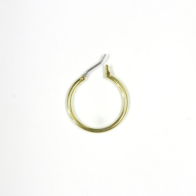 Round Hoop with Pin-Joint-Catch 23MM RAW BRASS