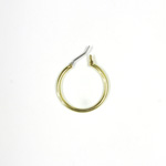 Round Hoop with Pin-Joint-Catch 23MM RAW BRASS