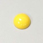 Plastic Flat Back Opaque Cabochon - Round 18MM BRIGHT YELLOW