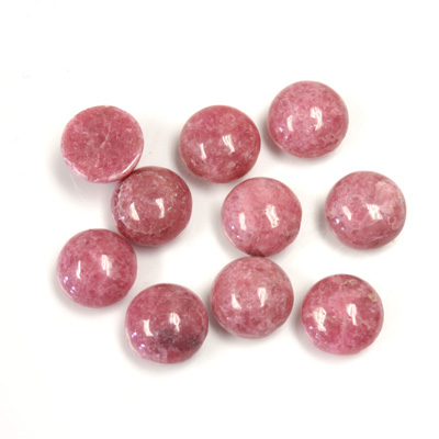 Gemstone Cabochon - Round 08MM RHODONITE