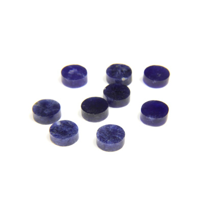 Gemstone Flat Back Flat Top Straight Side Stone - Round 05MM SODALITE