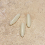 Glass Medium Dome Opaque Cabochon - Oval 16x5MM IVORY