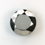 Glass Point Back Tin Table Cut (TTC) Opaque Coated - Round 25MM HEMATITE