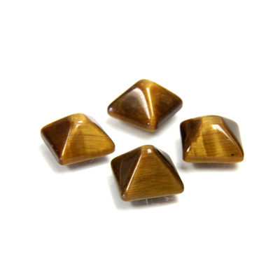 Gemstone Cabochon - Square Pyramid Top 08x8MM TIGEREYE