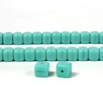 Czech Pressed Glass Bead - Cube 05x7MM TURQUOISE