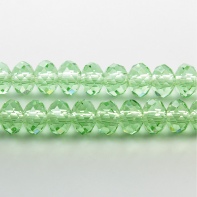 Chinese Cut Crystal Bead - Rondelle 04x6MM PERIDOT