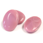 Glass Point Back Buff Top Stone Opaque Doublet - Oval 18x13MM PINK MOONSTONE