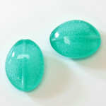 Plastic Bead - Perrier Effect Smooth Fancy Oval 23x17MM PERRIER GREEN