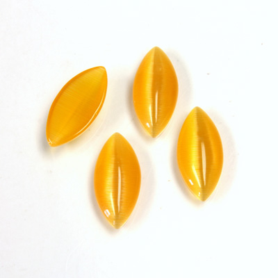 Fiber-Optic Cabochon - Navette 15x7MM CAT'S EYE SUN