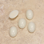 Glass Medium Dome Opaque Cabochon - Oval 12x8MM IVORY