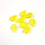 Glass Point Back Buff Top Stone Opaque Doublet - Pear 08x4MM.8 YELLOW MOONSTONE