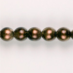 Czech Glass Pearl Bead - Round 04MM PATINA COPPER 84193