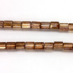 Czech Glass Fire Polished Bead - Atlas 06x4MM LUMI COAT LT TAUPE