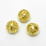 Brass Bead - Filigree Round 12MM RAW Unplated