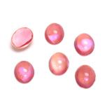 Glass Medium Dome Lampwork Cabochon - Oval 10x8MM MOONSHINE PINK (1660)