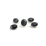 Glass Low Dome Buff Top Cabochon - Oval 08x6MM SPINEL GREY