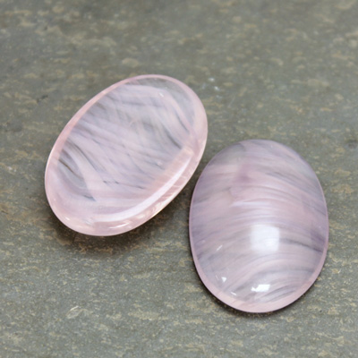 Glass Medium Dome Cabochon - Oval 25x18MM AMETHYST QUARTZ