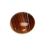 Glass Medium Dome Cabochon - Round 25MM PORPHYR SMOKE TOPAZ