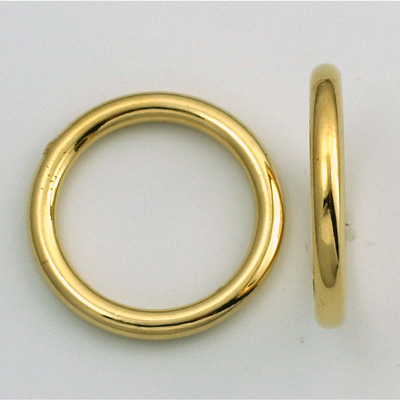 Metalized Plastic Smooth Bead - Ring 25MM GOLD