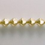 Czech Glass Pearl Bead - Hex/Lantern 08MM LT OLIVE 70457