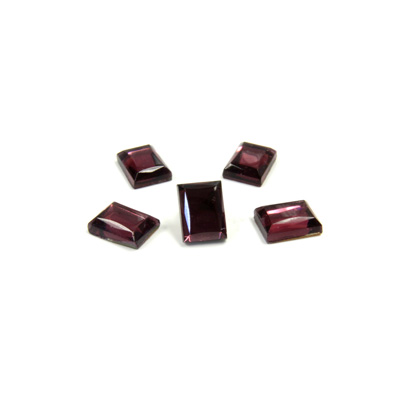 Glass Buff Top Foiled Cabochon - Cushion 08x6MM AMETHYST