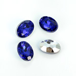 Plastic Point Back Foiled Stone - Oval 14x10MM SAPPHIRE