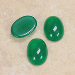 Glass Medium Dome Cabochon - Oval 18x13MM CHRYSOPHRASE