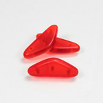 Czech Pressed Glass Bead -Triangle Rondelle 22x8MM MATTE RUBY
