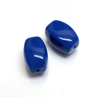 Plastic Bead - Opaque Color Smooth Keg 19x13MM BLUE