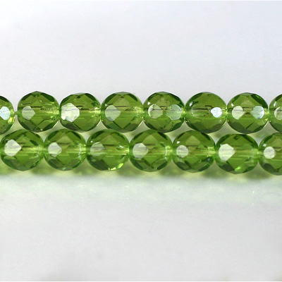 Czech Glass Fire Polish Bead - Round 07MM OLIVINE