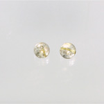 Plastic Bead - Smooth Round 08MM GOLD DUST on CRYSTAL