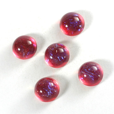 Glass Medium Dome Lampwork Cabochon - Round 11MM MEXICAN OPAL (03560)