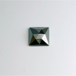 Glass Flat Back Rauten Rose Stone - Square 10x10MM HEMATITE Coated