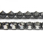 Preciosa Metal Spike Banding 1 Row - Round 19SS HEMATITE/BLACK