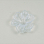 Plastic Flower with Center Hole - 30MM SATIN CRYSTAL