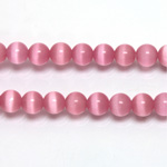 Fiber-Optic Synthetic Bead - Cat's Eye Smooth Round 06MM CAT'S EYE LT PINK