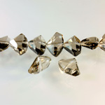 Chinese Cut Crystal Bead - Fancy 19x10MM GREY