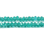 Chinese Cut Crystal Bead - Rondelle 02x3MM TEAL