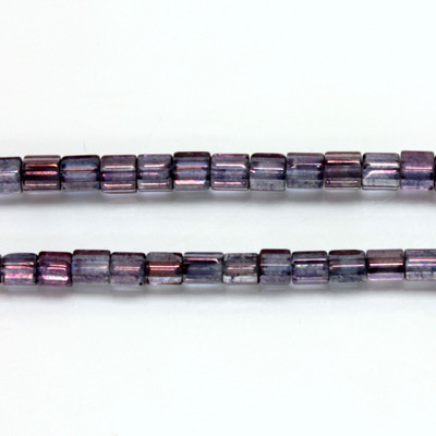 Czech Glass Fire Polished Bead - Atlas 04x4MM LUMI COAT PURPLE