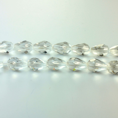 Chinese Cut Crystal Bead - Pear 09x5MM CRYSTAL