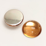 Plastic Flat Back Foiled Cabochon - Round 18MM LT COLORADO TOPAZ