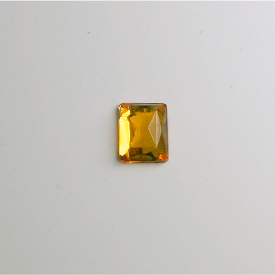 Glass Flat Back Foiled Rauten Rose - Cushion 10x8MM TOPAZ