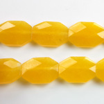 Gemstone Bead - Faceted Octagon 18x13MM Dyed QUARTZ Col. 38 AMBER