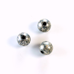 Plastic Bead - Mixed Color Smooth Large hole  Round 10MM PYRITE