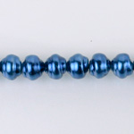 Czech Glass Pearl Bead - Snail Shell 08MM NAVY 70467