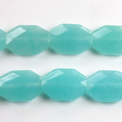 Gemstone Bead - Faceted Octagon 18x13MM Dyed QUARTZ Col. 136 AMAZONITE